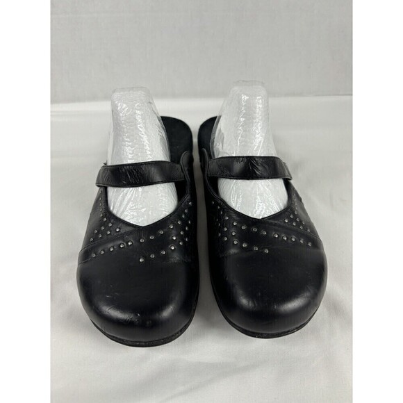 Orthaheel Airlie Mules Clogs Slip On Black Leather Size 9 Arch Support Orthotic - Picture 2 of 8
